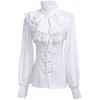 Vintage Edwardian Ruffled Blouse - 长袖衫/女式衬衫 - 