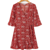 Vintage Floral Deep V Ruffle Petal Short - Obleke - $27.99  ~ 24.04€