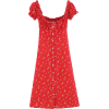 Vintage Floral V-neck Shoulder Puff Slee - sukienki - $27.99  ~ 24.04€