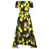 Vintage Retro Women Ladies Floral Off Shoulder Maxi Swing Party Evening Long Dress - Obleke - $12.99  ~ 11.16€