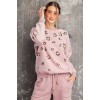 Vintage Rose Long Sleeve Leopard Print Washed Terry Sweatshirt - Giacce e capotti - $43.45  ~ 37.32€