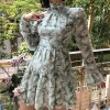 Vintage Stand Collar Long Sleeve Pullove - Dresses - $27.99 