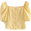 Vintage checkered slinky square collar p - Shirts - kurz - $25.99  ~ 22.32€