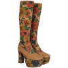 Vintage flower pattern boots - 靴子 - 