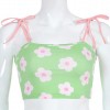 Vintage flower print shoulder strap colo - Košulje - kratke - $15.99  ~ 13.73€