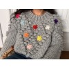 Vintage mohair pure handmade flower thic - Cardigan - $55.99  ~ 48.09€