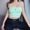 Vintage style high waist short butterfly embroidered elastic strap with shoulder - Рубашки - короткие - $25.99  ~ 22.32€