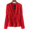  V-neck 80 Fairy Top Holiday Chiffon Shi - 半袖衫/女式衬衫 - $25.99  ~ ¥174.14