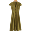 V-neck A Linen Maxi Dress - Dresses - $27.99 
