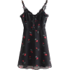 V-neck Cherry Print Halter Dress - Vestiti - $27.99  ~ 24.04€
