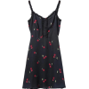 V-neck Cherry Print Halter Dress - ワンピース・ドレス - $27.99  ~ ¥3,150
