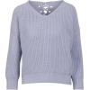 V-neck loose back gas eye strap pullover - Пуловер - $27.99  ~ 24.04€