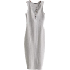 V-neck multi-buckle side slit dress - Dresses - $25.99 