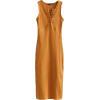 V-neck multi-buckle side slit dress - Vestidos - $25.99  ~ 22.32€