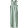 V-neck multi-buckle side slit dress - Vestiti - $25.99  ~ 22.32€