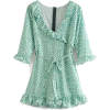 V-neck ruffled jumpsuit - Dresses - $27.99  ~ £21.27