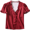 V-neck short-sleeved shirt - 半袖衫/女式衬衫 - $25.99  ~ ¥174.14