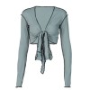 V-neck tie long sleeve T-shirt with raw edges - Camicie (corte) - $19.99  ~ 17.17€
