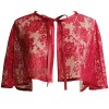 WDING Evening Cape for Women Bridal Wedding Lace Wraps Jackets Cloak - Shirts - $19.99 
