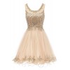 WDING Short Prom Dresses for Juniors Lace Appliques Tulle Homecoming Dress - Dresses - $69.99 