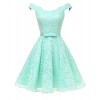 WDING Women Formal Short Evening Dresses Lace Off The Shoulder Prom Dress Cocktail Gown - ワンピース・ドレス - $169.00  ~ ¥19,021