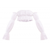 WHITE TEXTURED RUFFLE BARDOT CROP TOP - Uncategorized - £10.50 