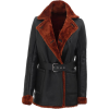 WOMENS BLACK SHEEPSKIN LEATHER SHEARLING COAT - Jacket - coats - 615.00€  ~ $716.04