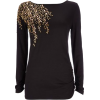 Wallis top in black and gold - Рубашки - длинные - 