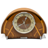 Walnut & Inlaid Mantel Clock 1930s - Objectos - 