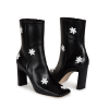 Wandler ISA BOOT BLACK WHITE FLOWERS - Boots - 