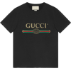 Washed T-shirt with Gucci logo Black - T-shirts - $480.00 