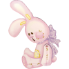 Watercolor cartoon bunny - イラスト - 