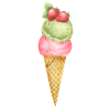 Watercolor ice cream - Продукты - 
