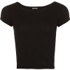 WearAll Womens Plain Crop Short Sleeve Ladies Stretch Bra Vest Top - Camisas - $1.10  ~ 0.94€
