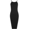 WearAll Women's Sleeveless Strappy Plain High Neck Stretch Bodycon Midi Dress - Dresses - $1.56 