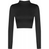 WearAll Womens Turtle Neck Crop Long Sleeve Plain Top - Top - $0.10  ~ £0.08