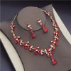 Wedding red necklace set - Other jewelry - 
