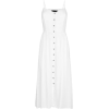 White Button Front Midi Dress - sukienki - 