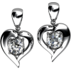 White Gold Diamond Earrings - Серьги - 