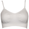 White Seamless Sports Bra Adjustable Strap Included Removable Bra Cups - Underwear - $4.75 