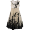 White lace dress with black  - Haljine - 