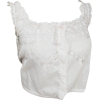 White Cotton Lace Camisole 1910s - Majice bez rukava - 