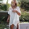 White Crotchet Hollow Out Lace Cover Ups - 水着 - $26.00  ~ ¥2,926