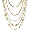 White Crystal Pearl Simulant Gold Tone - Necklaces - $64.99 