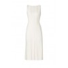 White Dress with Pleats - sukienki - 