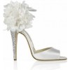 White Feather Satin Heel - Klasične cipele - 