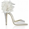 White Feather Satin Heel - Klasyczne buty - 