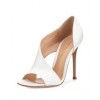 White Leather Open Side Pump - Classic shoes & Pumps - 