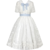 White Light Blue Lace Short Lolita Dress - Haljine - 