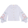 White Light Pink Blue Pastel Blouse - Hemden - lang - 